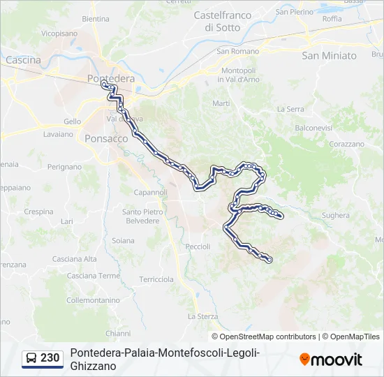 230 Bus Line Map