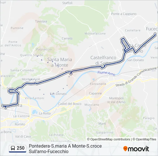 250 Bus Line Map