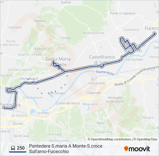 250 Bus Line Map
