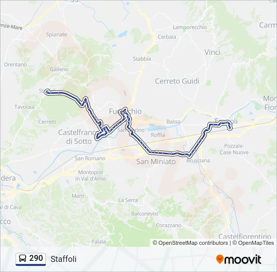 290 Bus Line Map