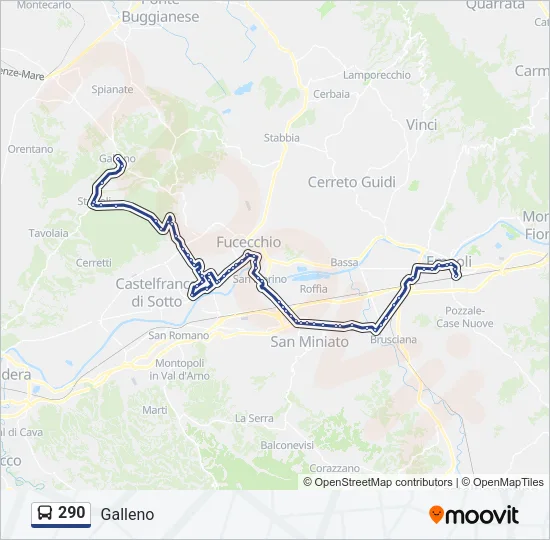 290 Bus Line Map
