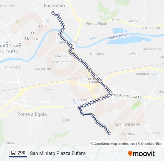 290 Bus Line Map