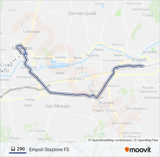 290 Bus Line Map