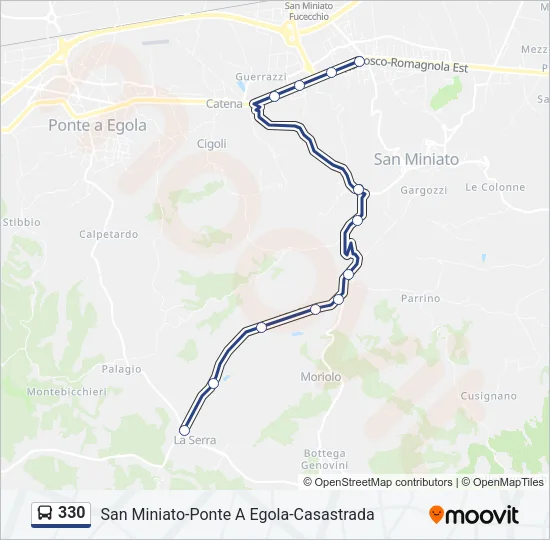 330 Bus Line Map