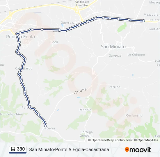 330 Bus Line Map
