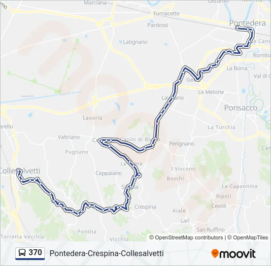 370 Bus Line Map