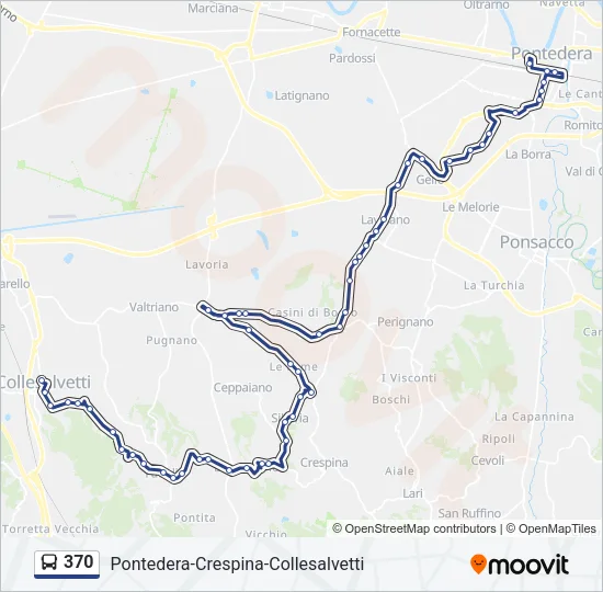 370 Bus Line Map