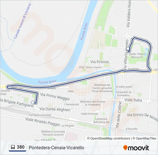 380 Bus Line Map