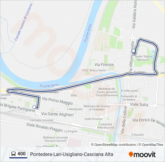400 Bus Line Map