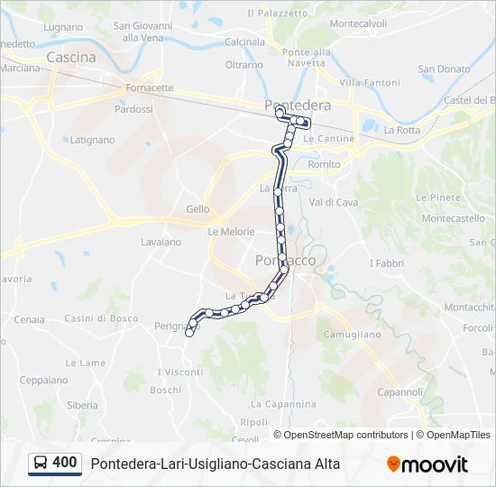 400 Bus Line Map