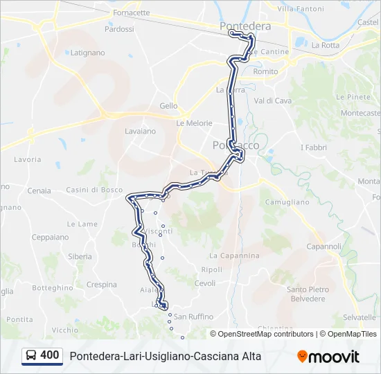 400 Bus Line Map