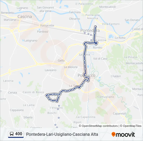 400 Bus Line Map