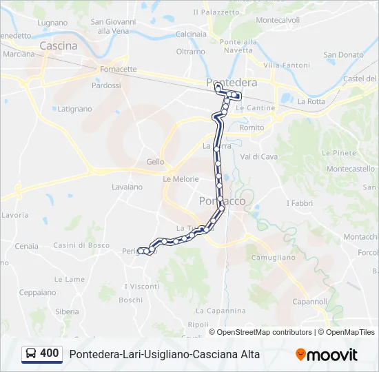 400 Bus Line Map