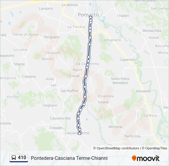 410 Bus Line Map