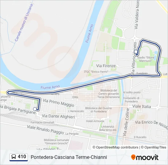 410 Bus Line Map