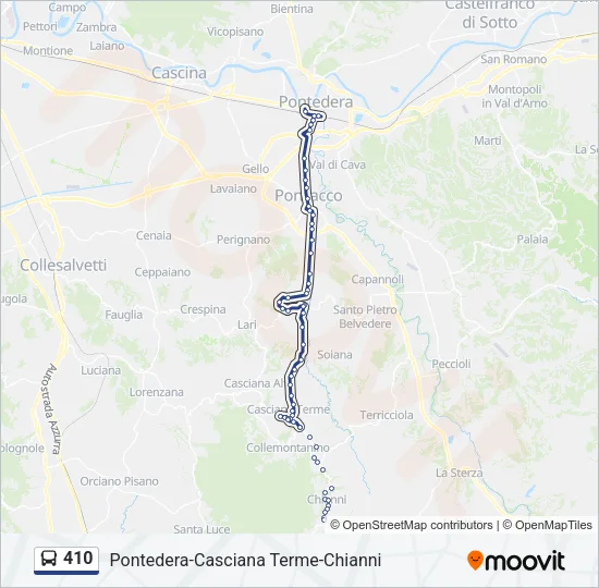 Percorso linea bus 410