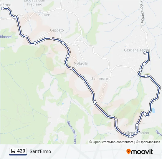 420 Bus Line Map