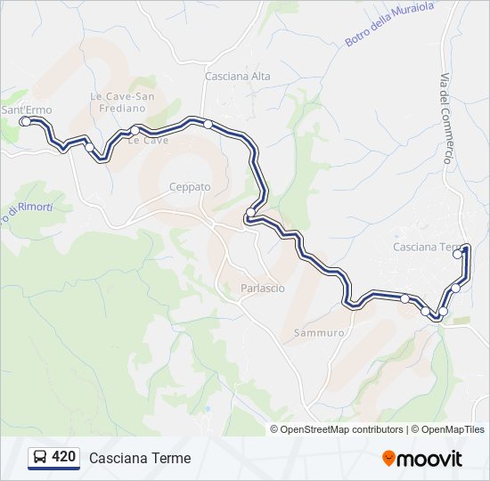 420 bus Line Map