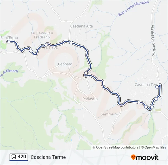 420 Bus Line Map
