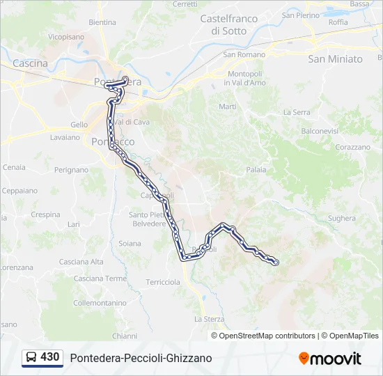 430 Bus Line Map