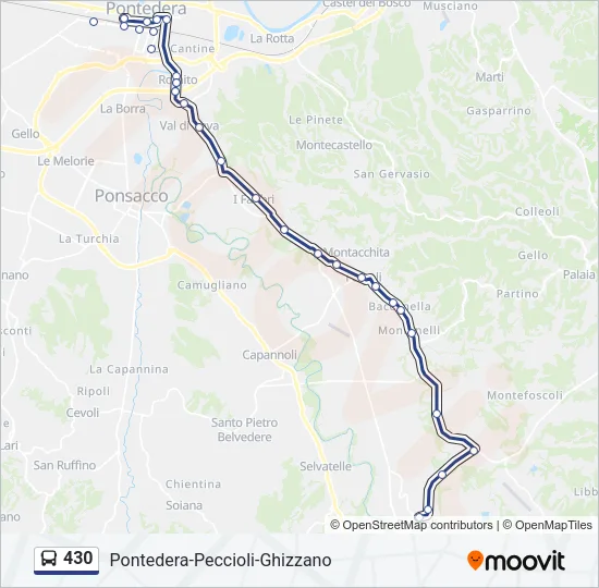 430 Bus Line Map