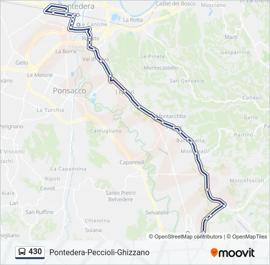 430 Bus Line Map