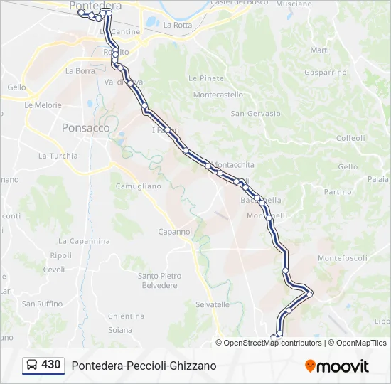 430 Bus Line Map