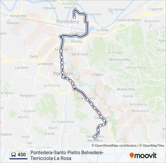 450 Bus Line Map