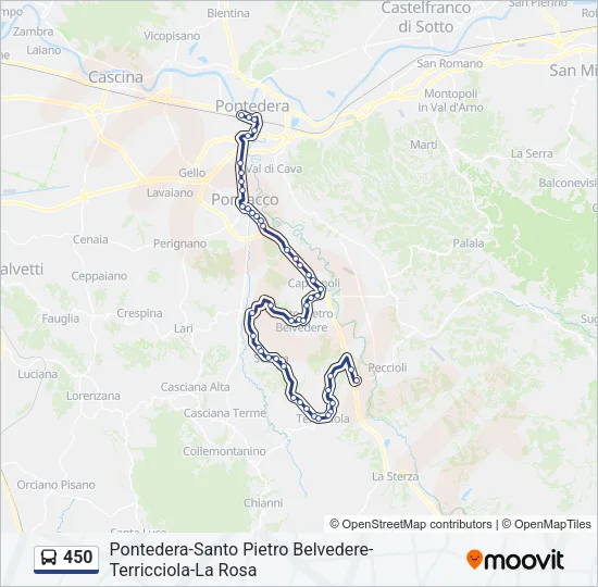 450 Bus Line Map
