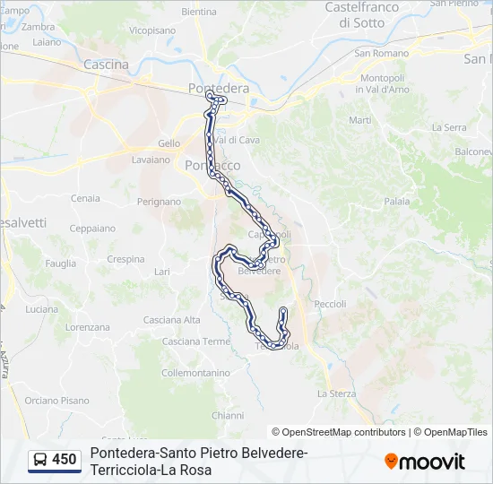 450 Bus Line Map