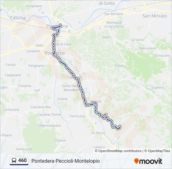 Percorso linea bus 460