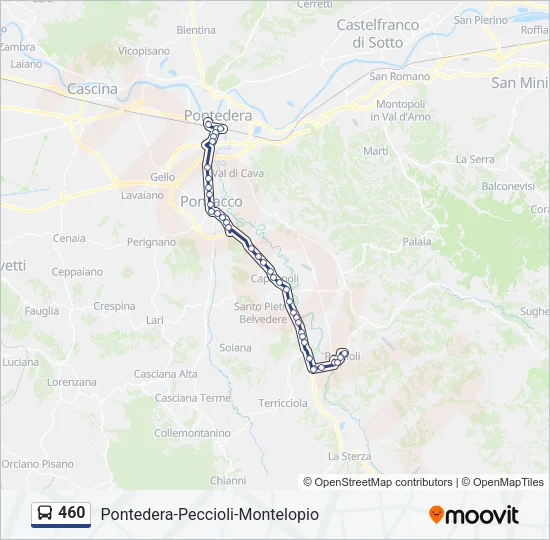 Percorso linea bus 460