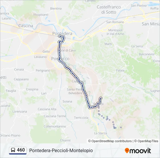 460 Bus Line Map