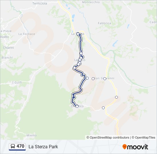 470 bus Line Map