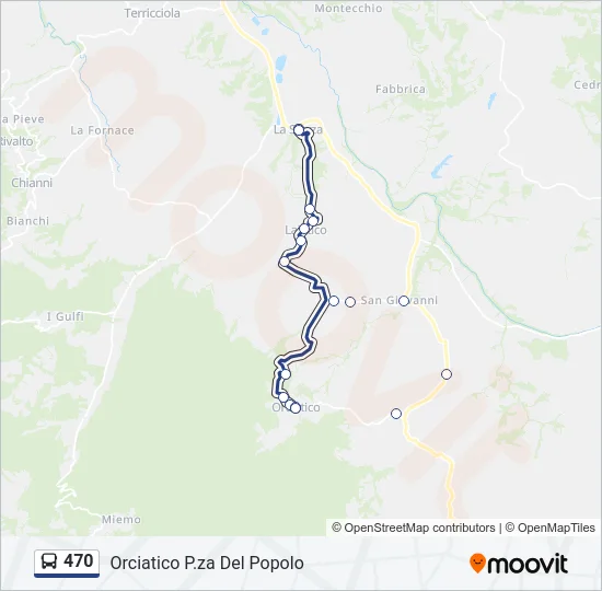 470 Bus Line Map