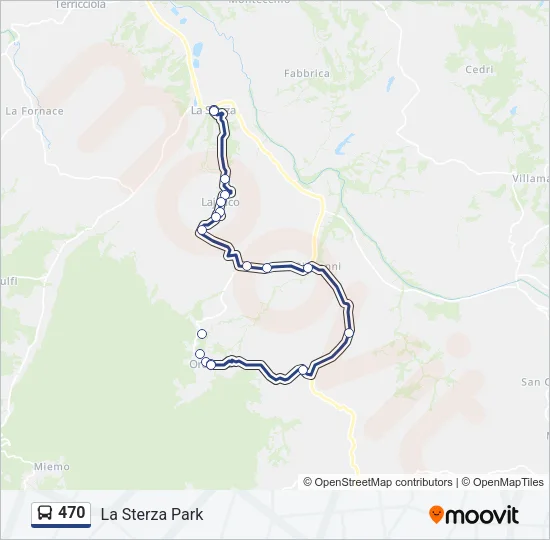 470 Bus Line Map