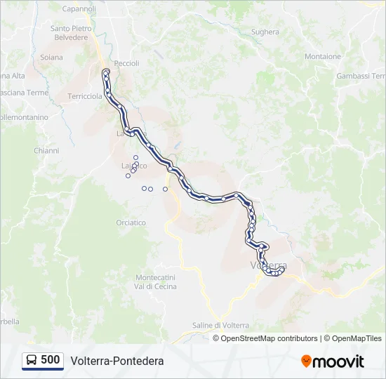 500 Bus Line Map