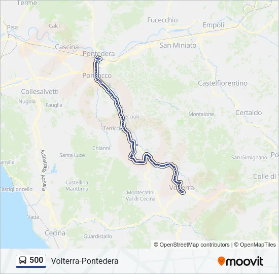 500 Bus Line Map