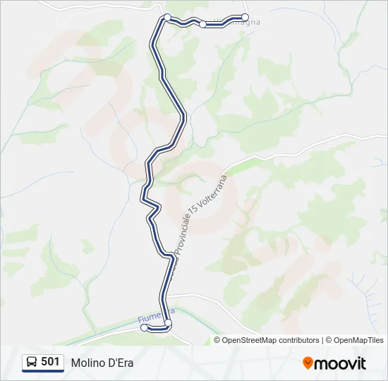 501 Bus Line Map