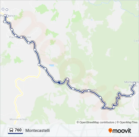 760 Bus Line Map