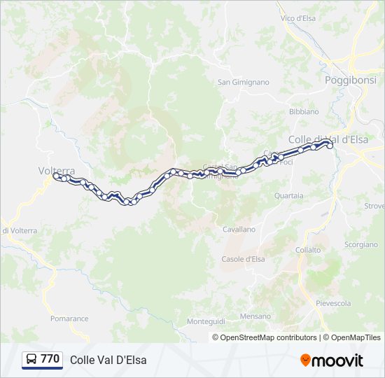 770 bus Line Map