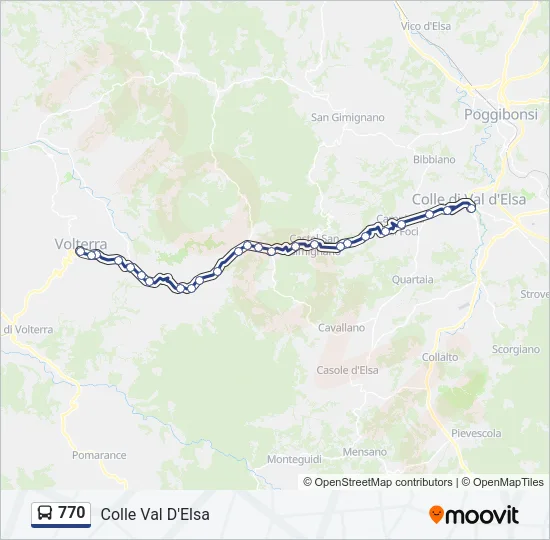 770 Bus Line Map
