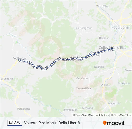 770 Bus Line Map