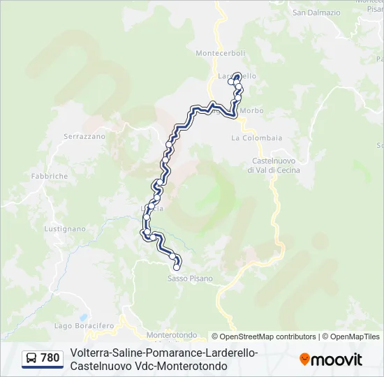 780 Bus Line Map