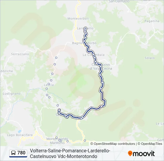 780 Bus Line Map