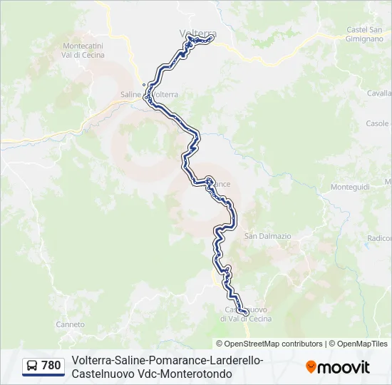 780 Bus Line Map