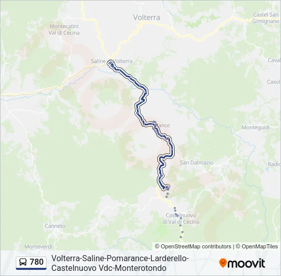 780 Bus Line Map