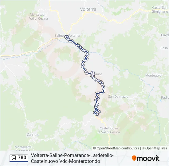 780 Bus Line Map