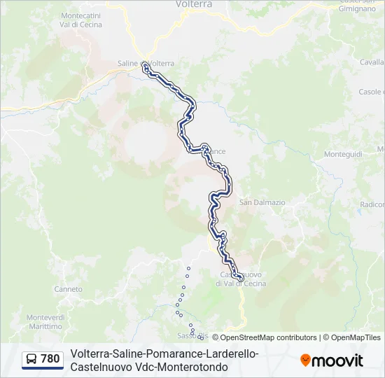 780 Bus Line Map