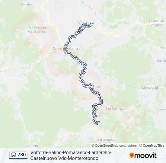 780 Bus Line Map